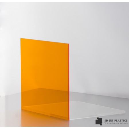 Orange tinted acrylic sheet 300