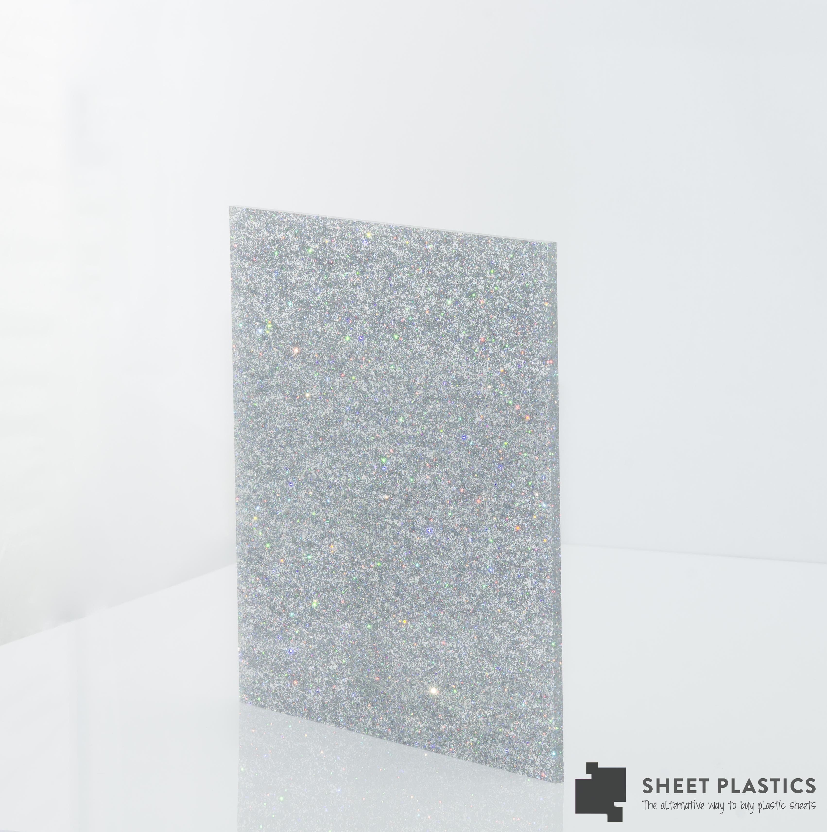 3mm Holographic Glitter Acrylic Sheet Cut To Size