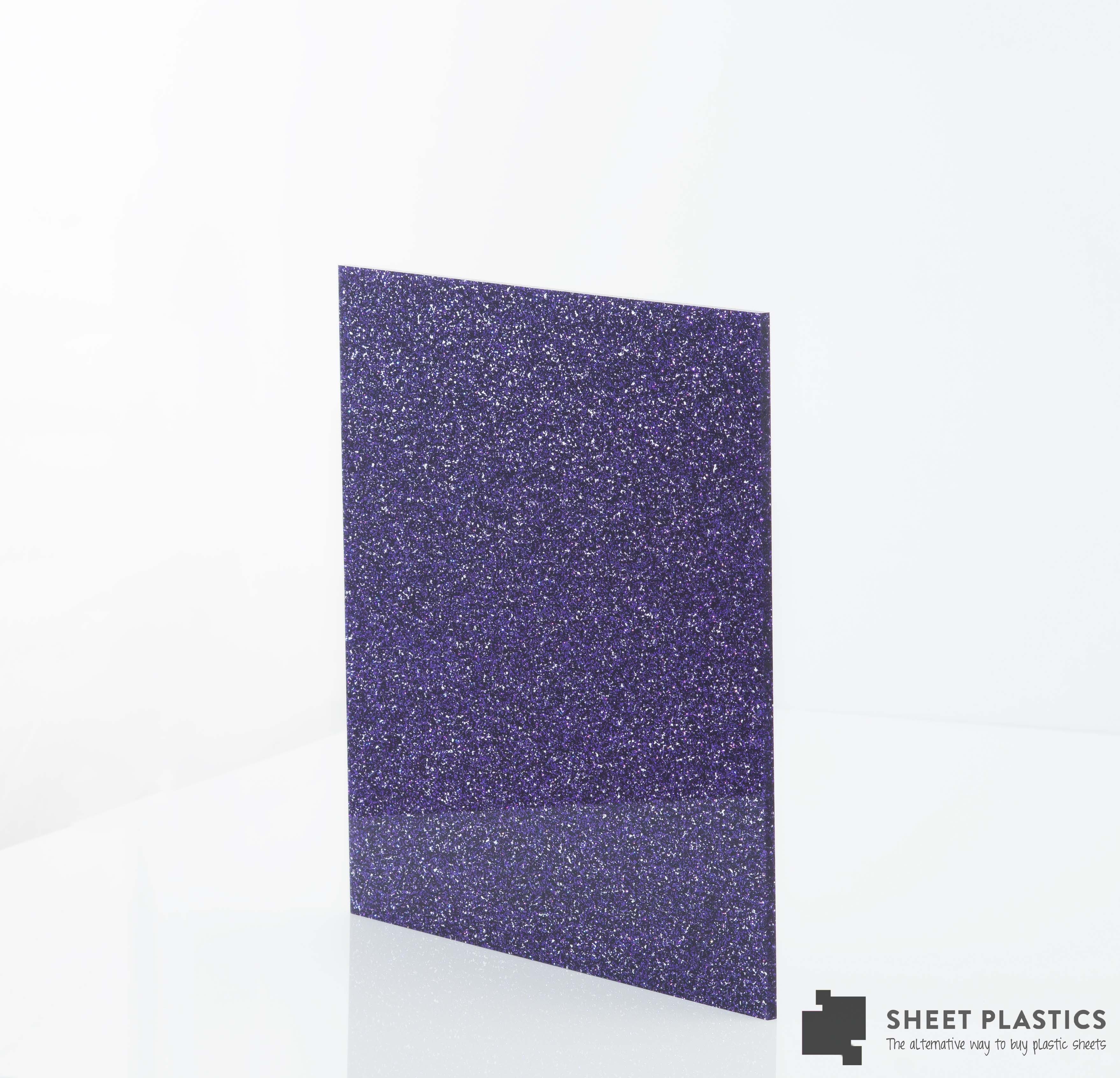 3mm Purple Glitter Acrylic Sheet Cut To Size