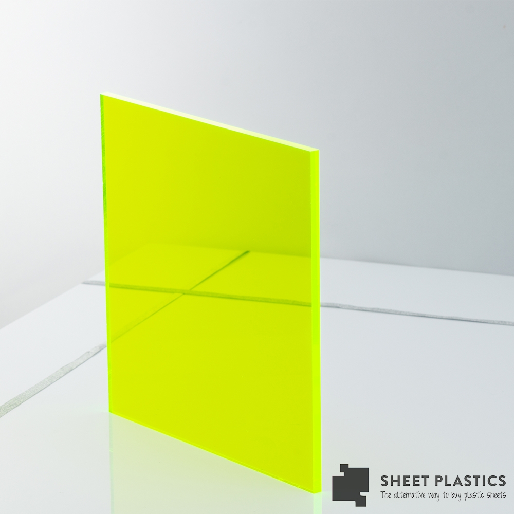 5mm Green Fluorescent Sheet Cut To Size