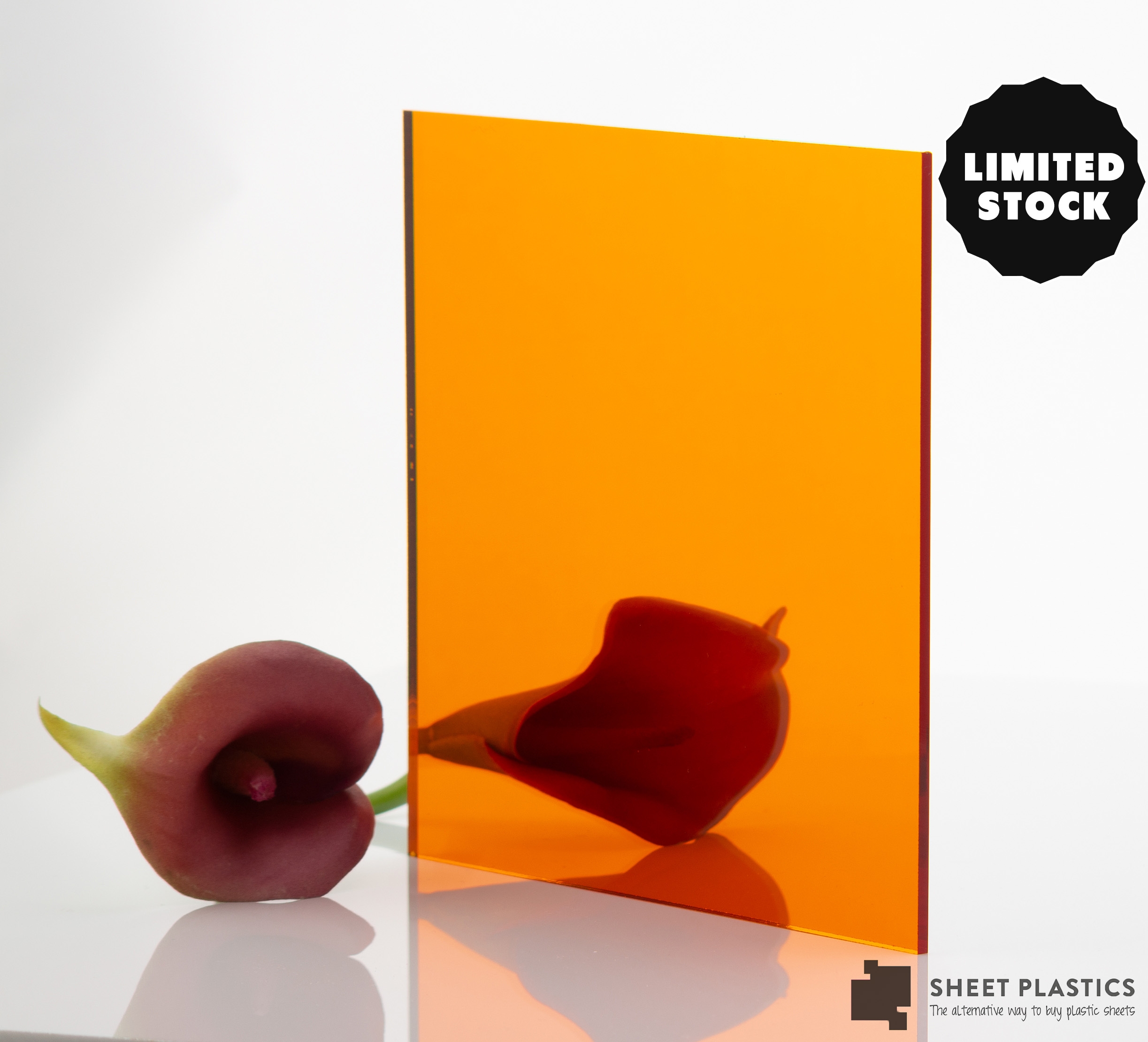 3mm Orange Mirror Acrylic 500mm x 500mm