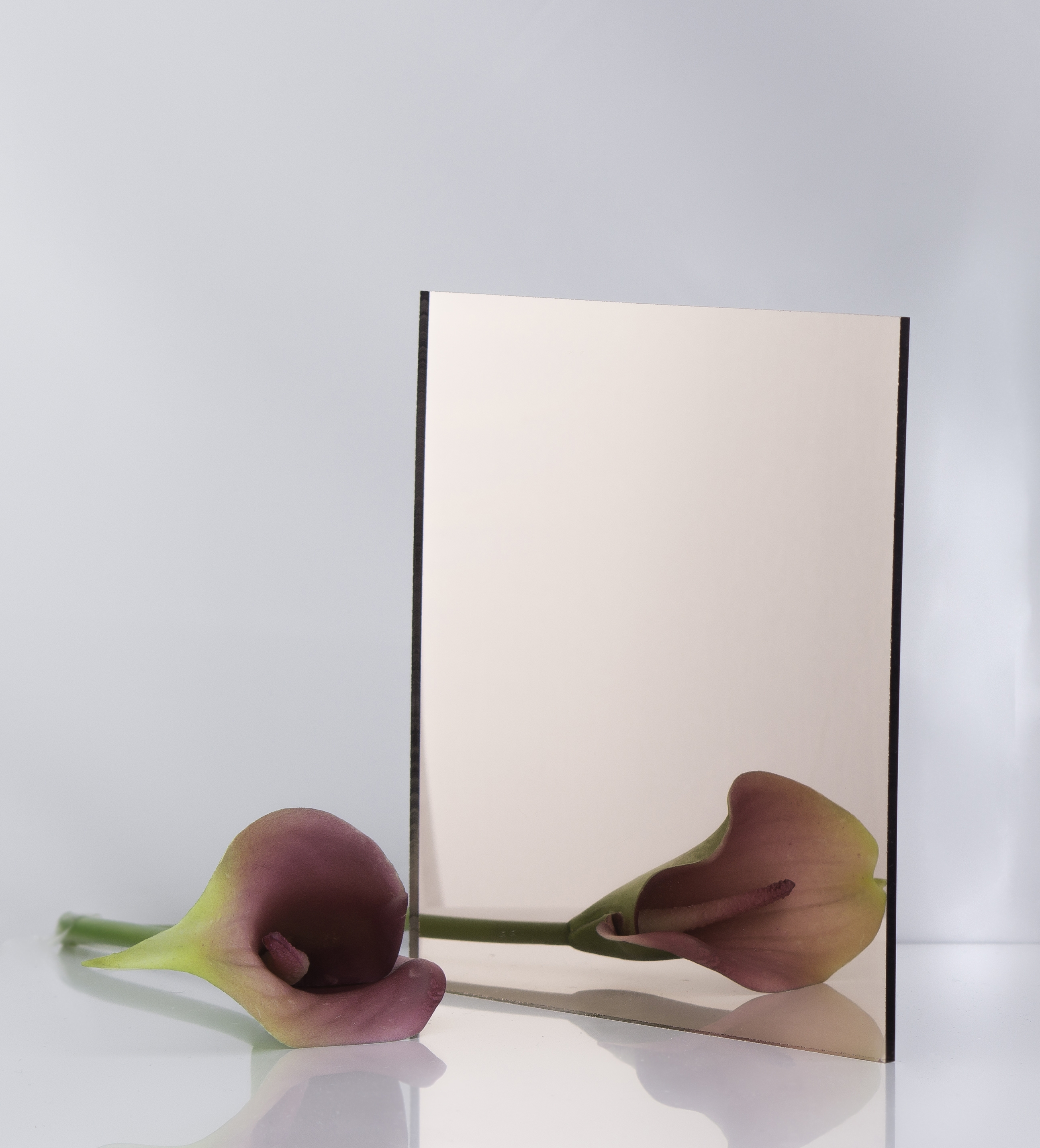 3mm Rose Gold Acrylic Mirror Sample 150 X 150mm