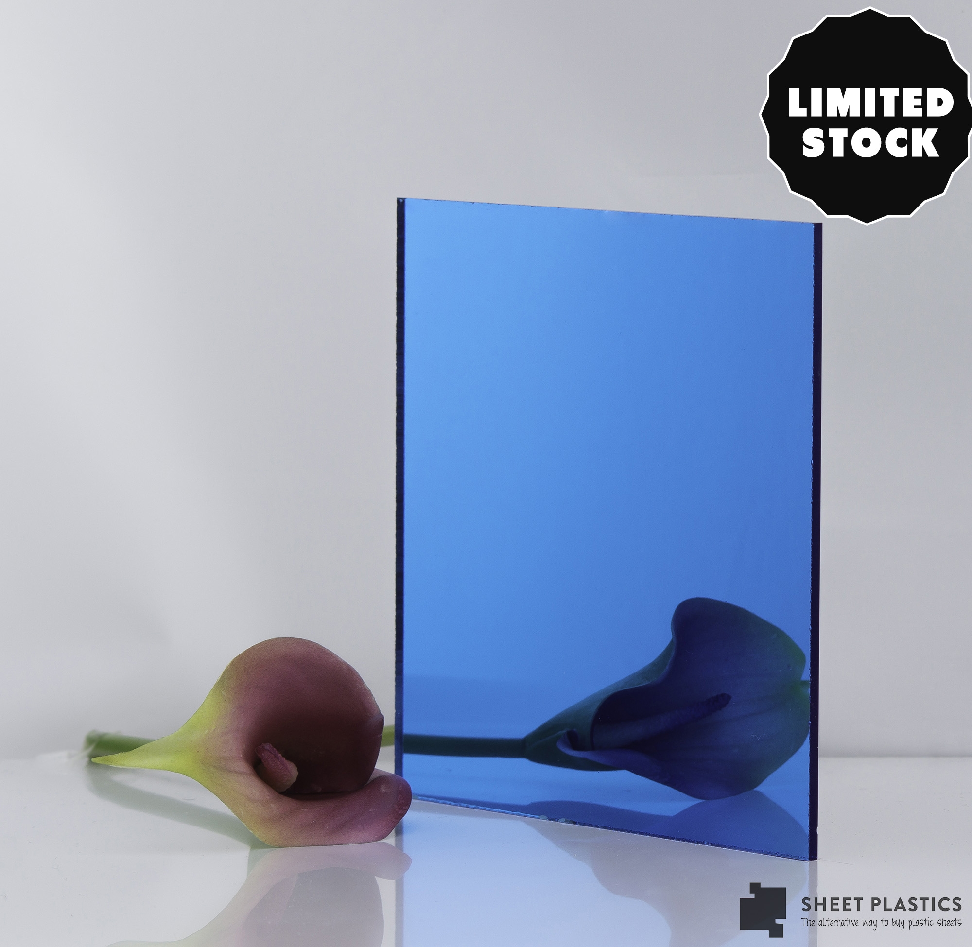 3mm Sky Blue Mirror Acrylic 500mm x 500mm