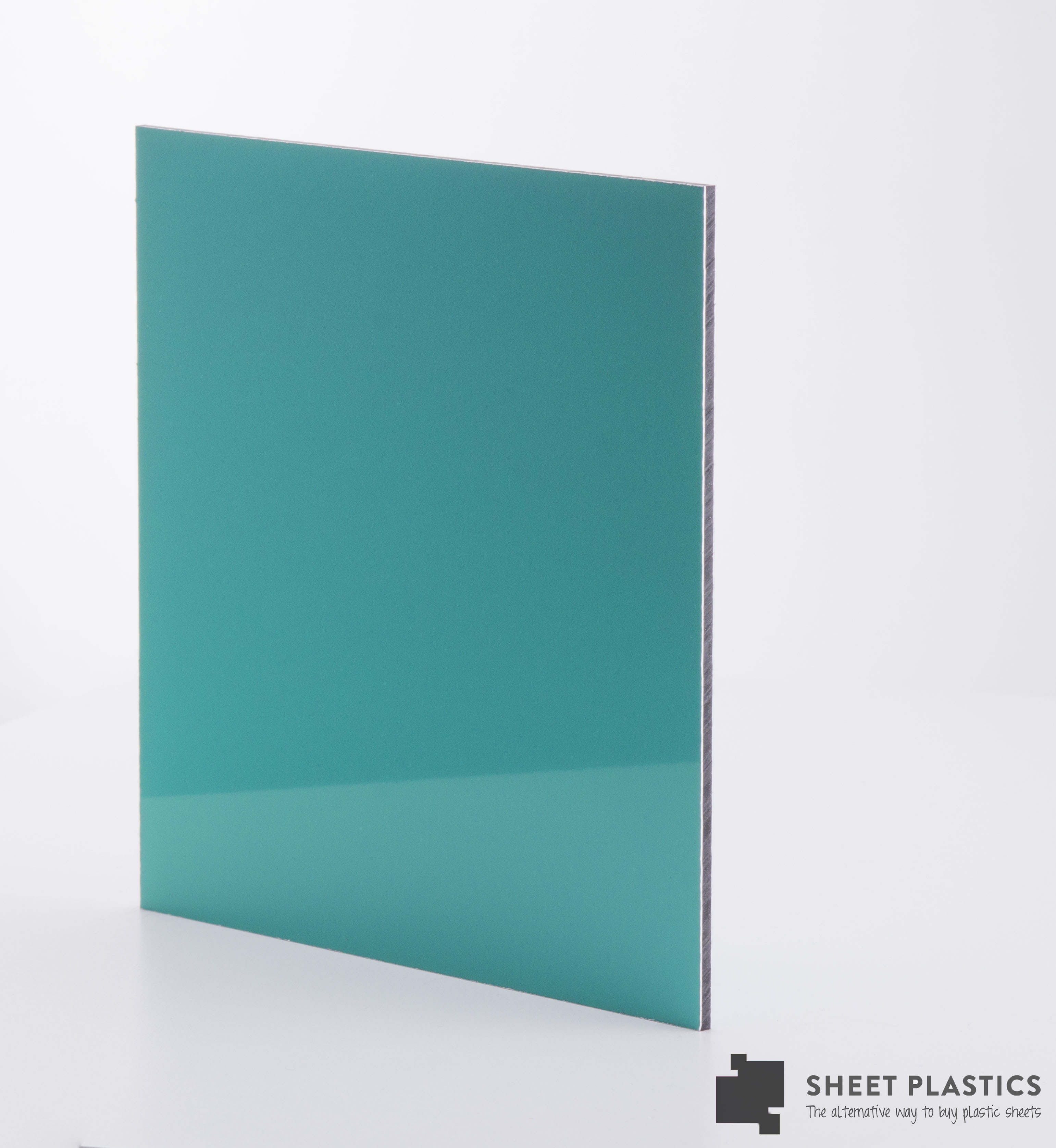 3mm Turquoise Aluminium Composite Sample 150 X 150mm