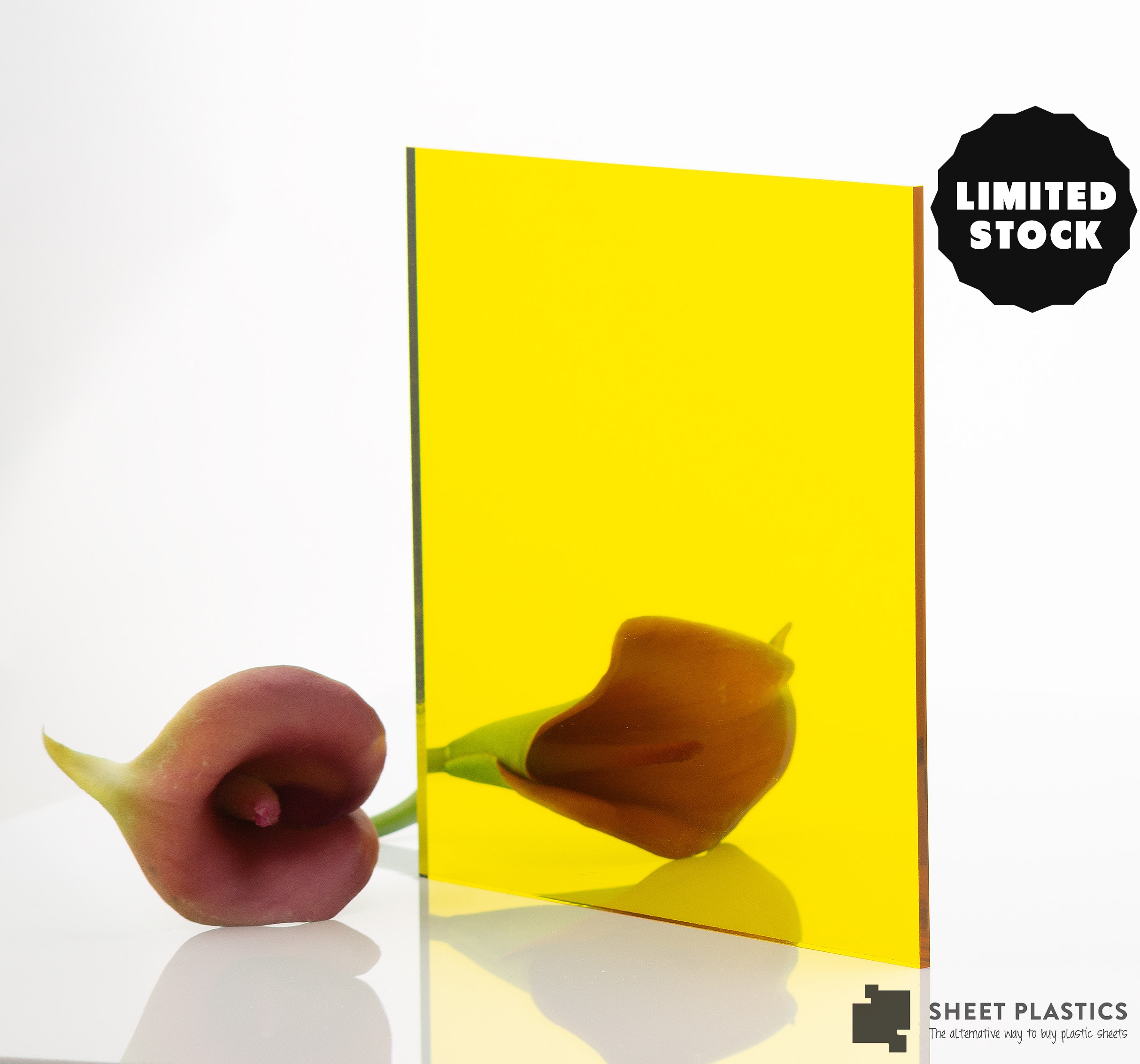 3mm Yellow Mirror Acrylic 500mm x 500mm
