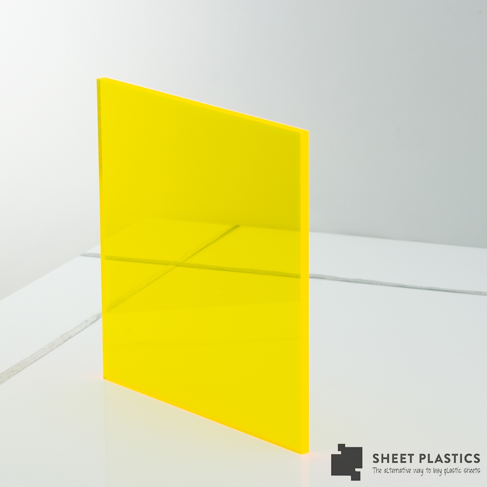 3mm Yellow Fluorescent Acrylic Sheet Cut To Size